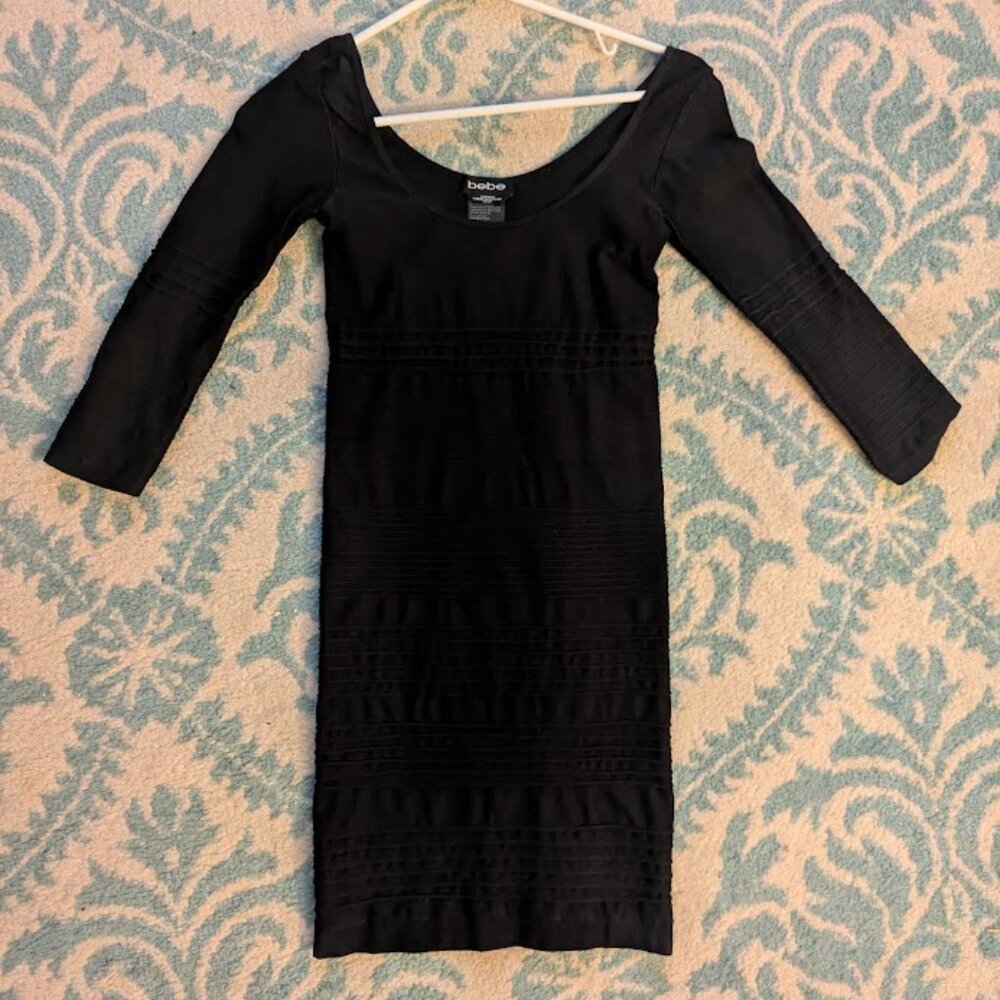Black Bodycon Dress - Size S